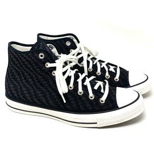 Converse Men's Size 171074C CTAS Woven Canvas Black High Top Cushioned Sneakers